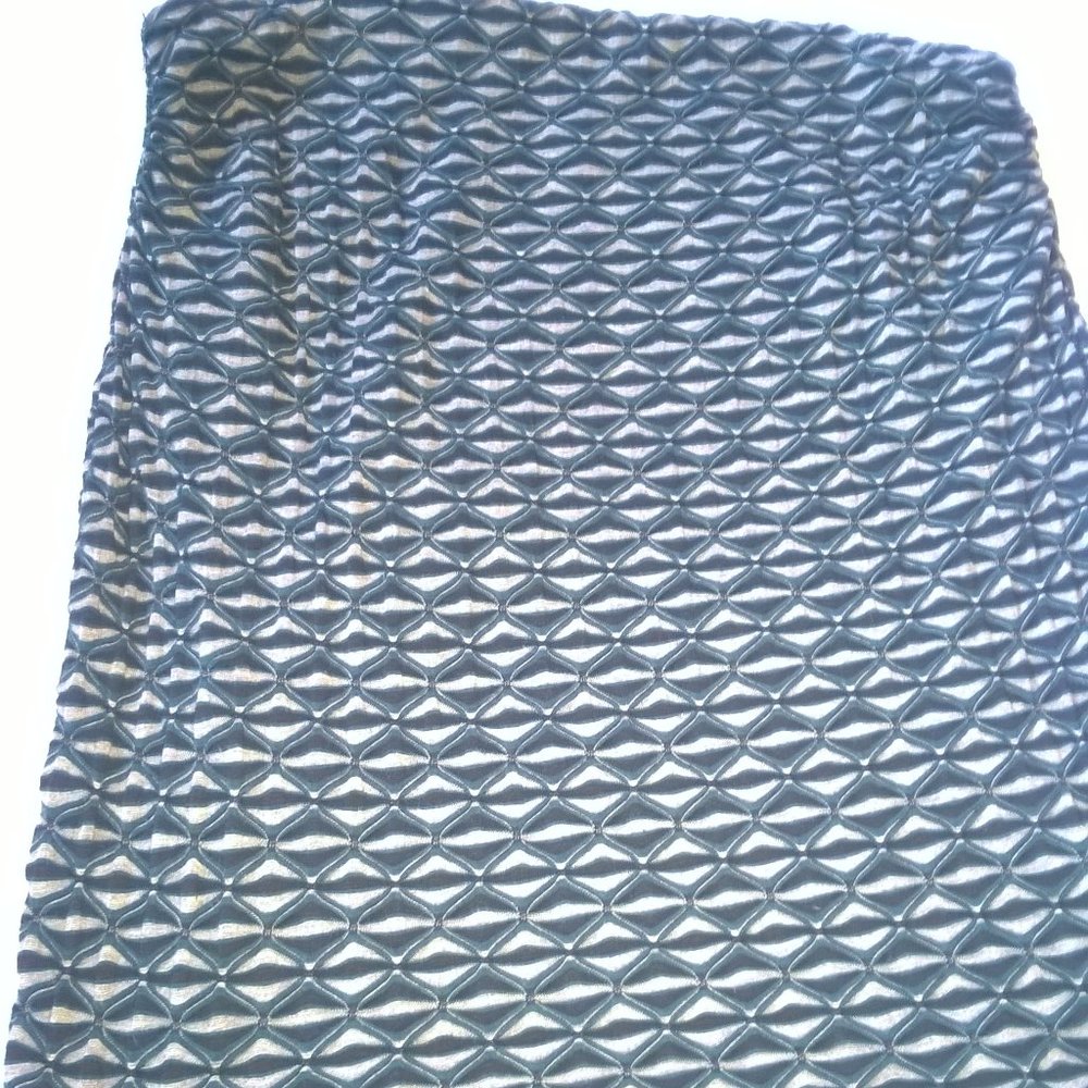 Comfy Stretch Skirt in Grey/Blue/Teal